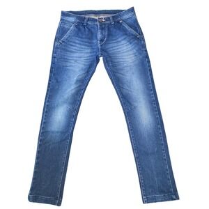 Pepe Jeans London Denim unisex 32 Woven Texture Blue Slim Fit‎ Y2K Streetwear
